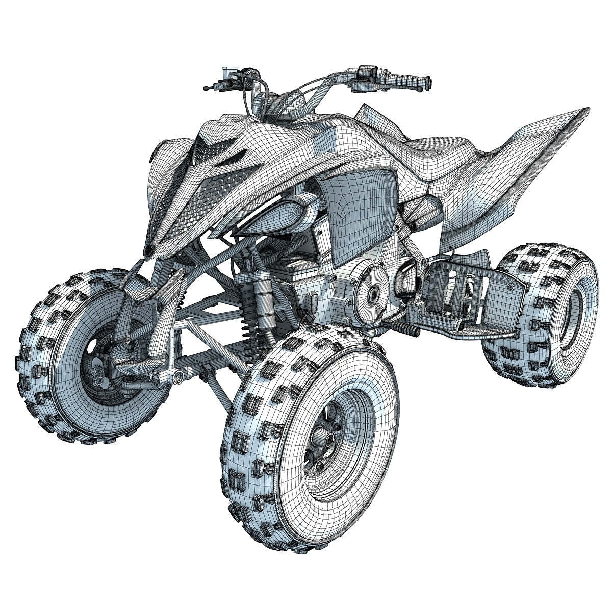 Sport ATV Yamaha Raptor 3D Model