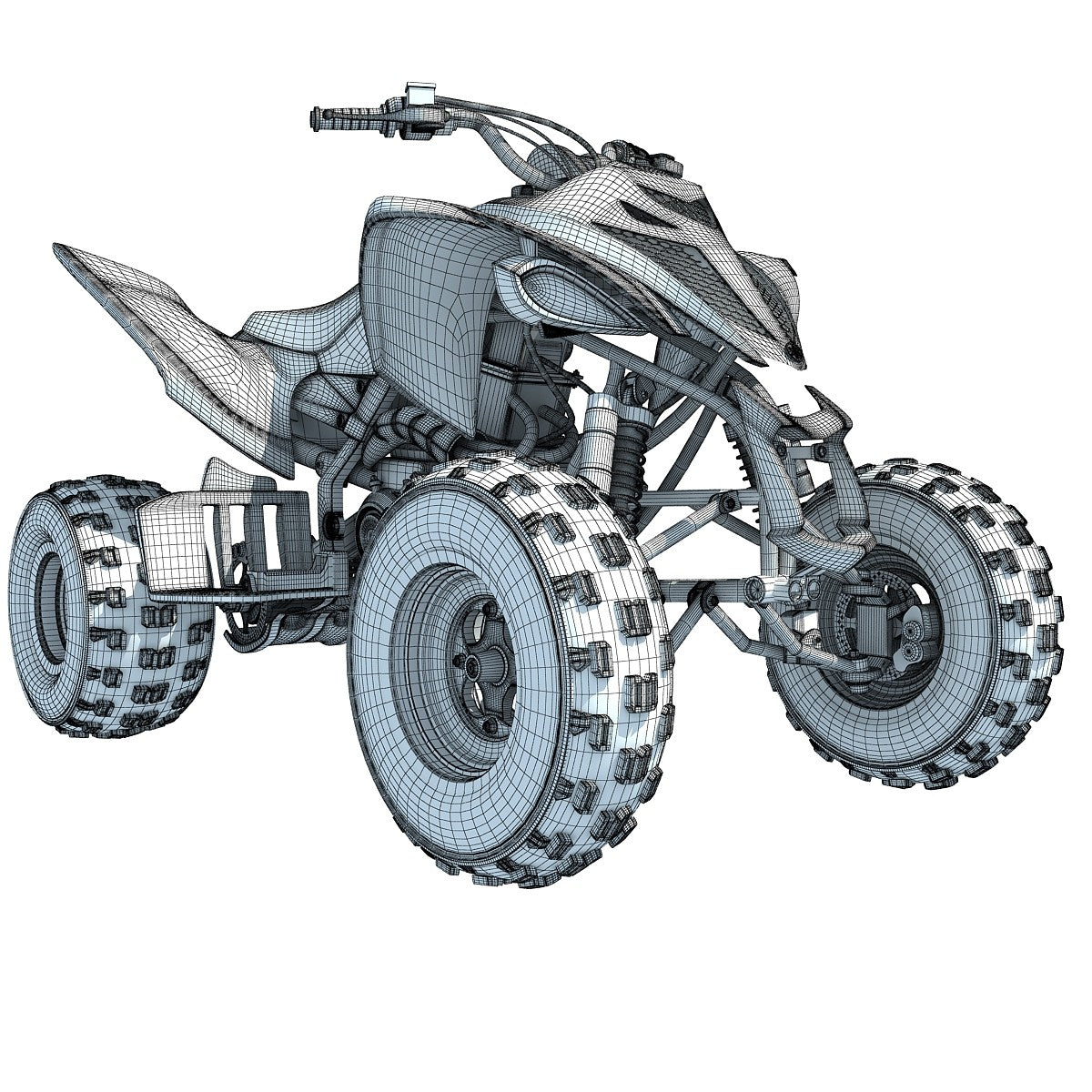 Sport ATV Yamaha Raptor 3D Model