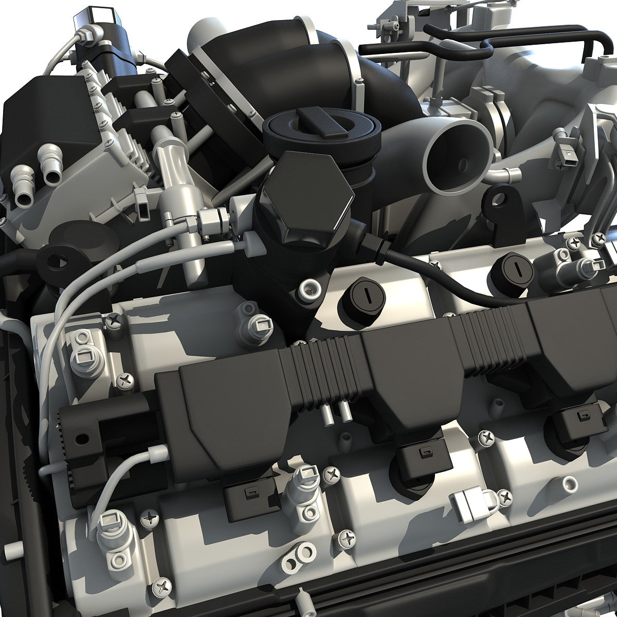 Audi Engine 3D Model