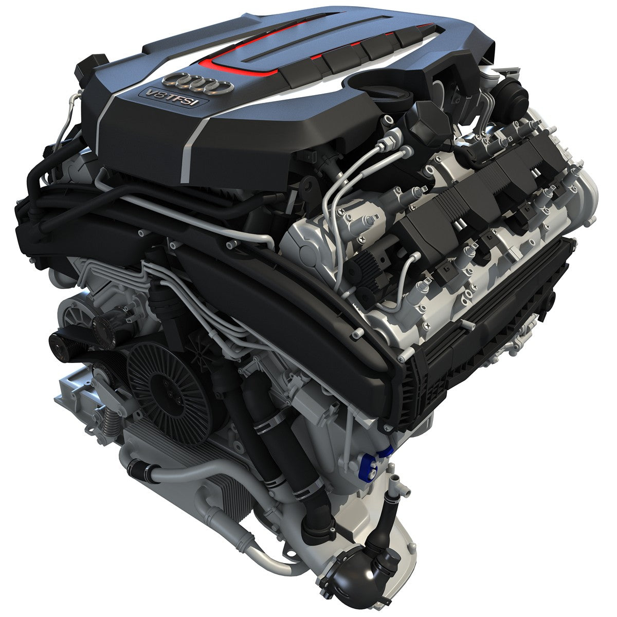 Audi Engine 3D Model