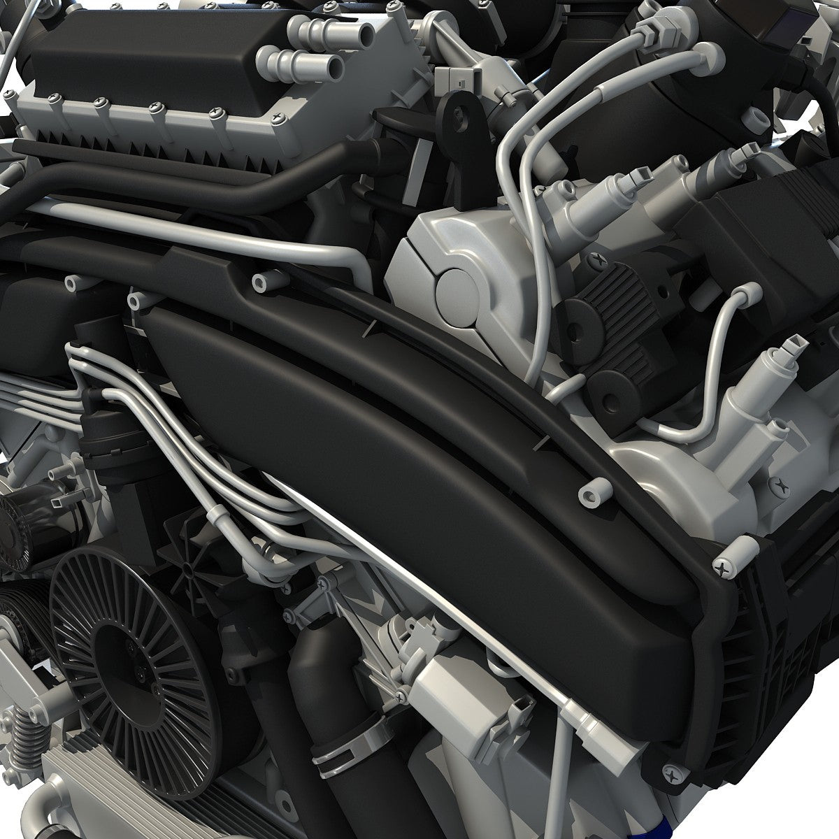 Audi Engine 3D Model