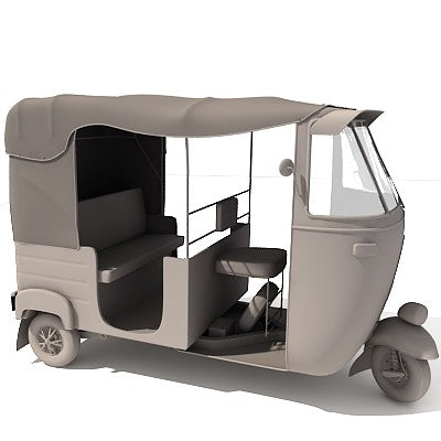 Bajaj Auto Rickshaw 3D Model