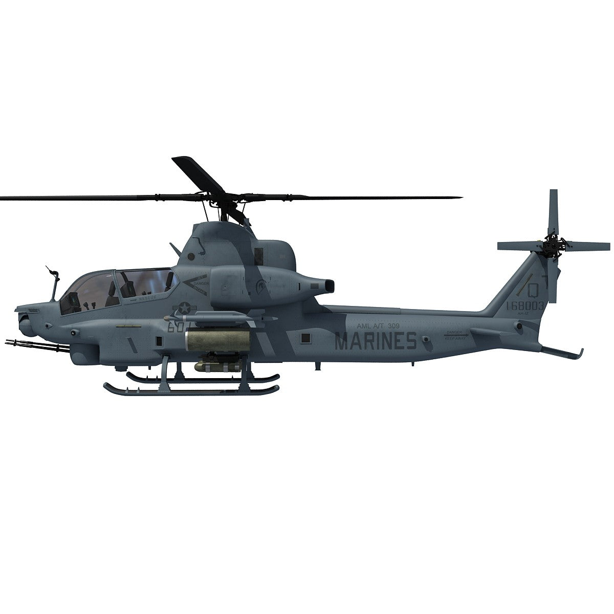 3D Helicopter Bell AH-1Z Viper