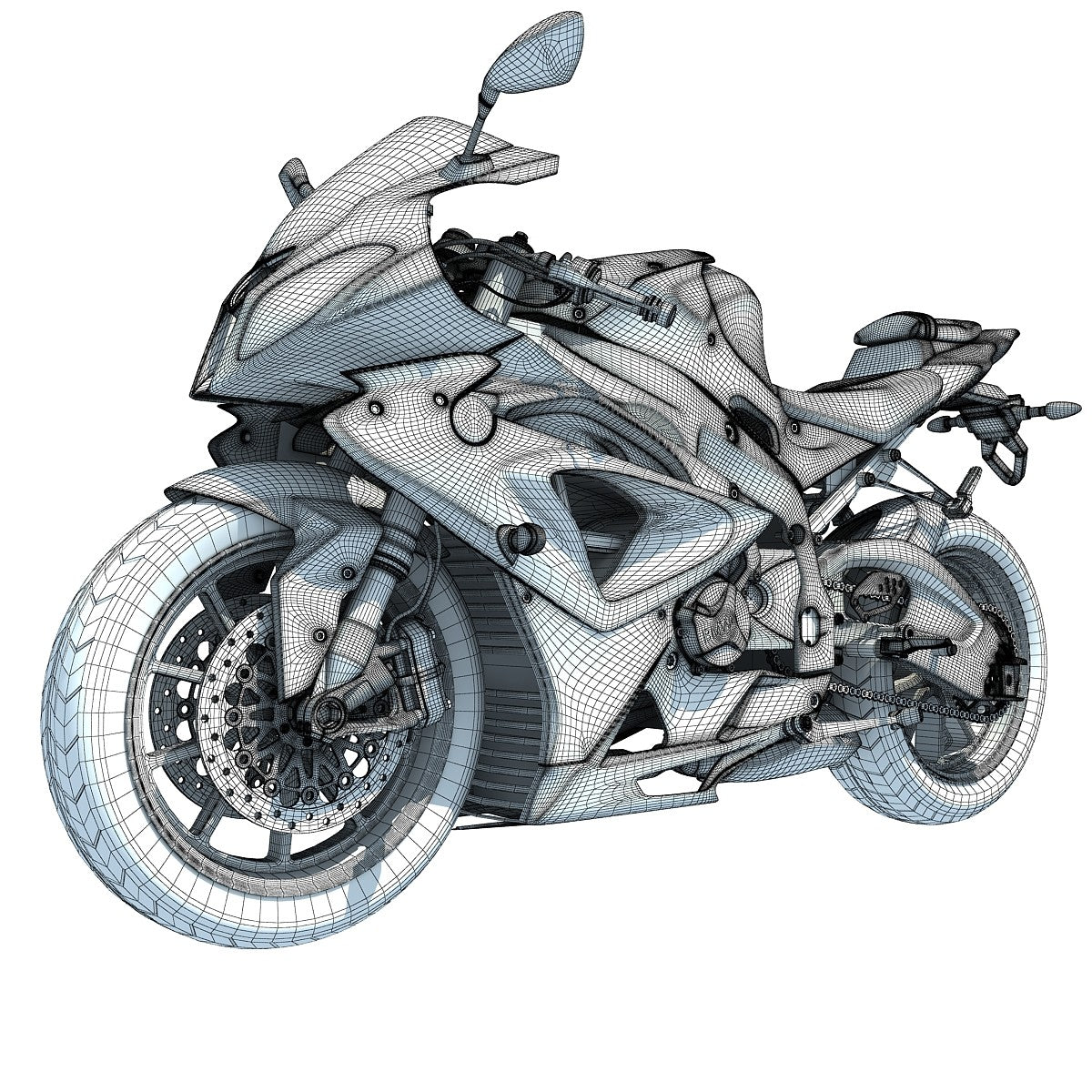 BMW Sport Bike 3D Model