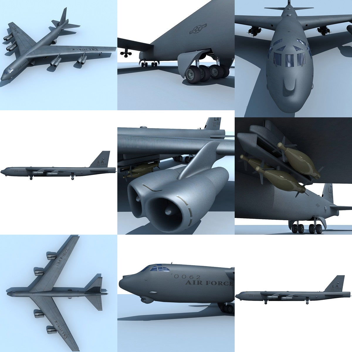 Boeing B-52 3D Model