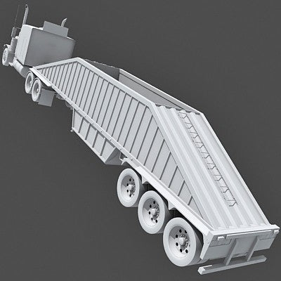 Bottom Dump Truck 3d Model