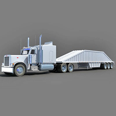 Bottom Dump Truck 3d Model