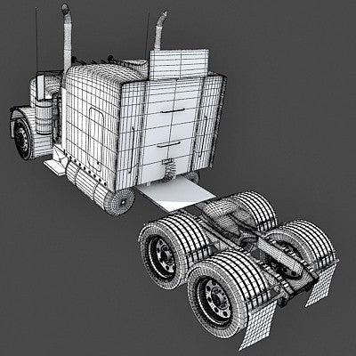 Bottom Dump Truck 3d Model