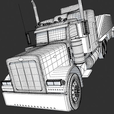 Bottom Dump Truck 3d Model