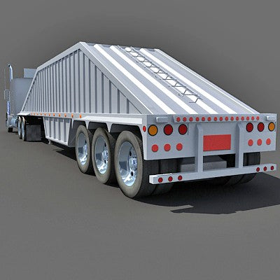 Bottom Dump Truck 3d Model