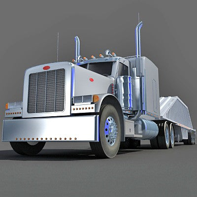 Bottom Dump Truck 3d Model