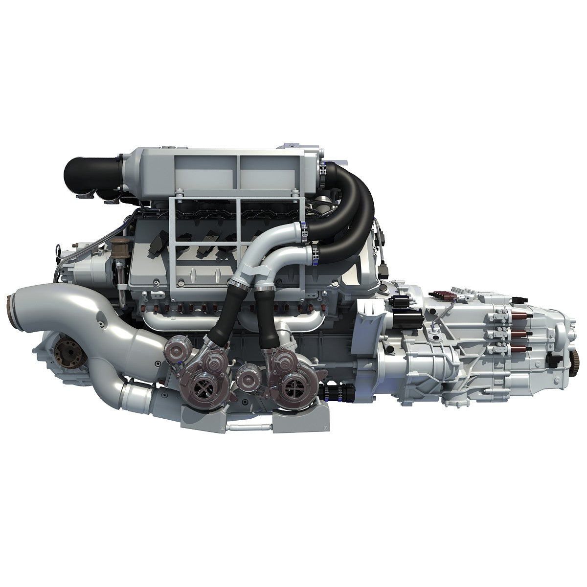 W16 Engine Vector Bugatti W16 Engine Animation