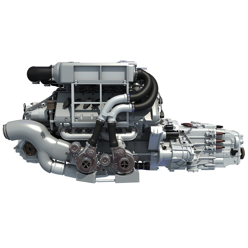 Bugatti Veyron W16 Engine 3D Model
