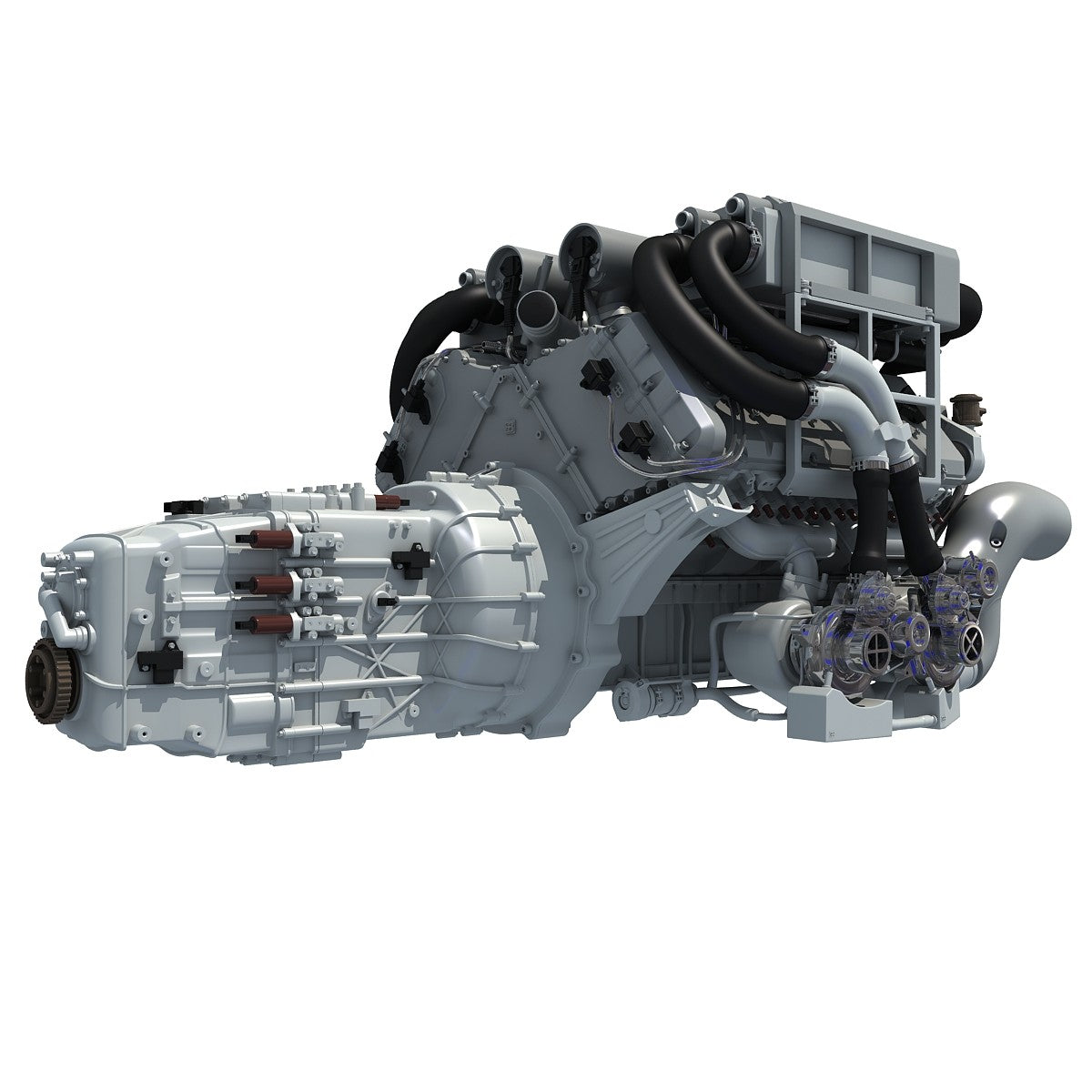 Bugatti Engine 3D Model