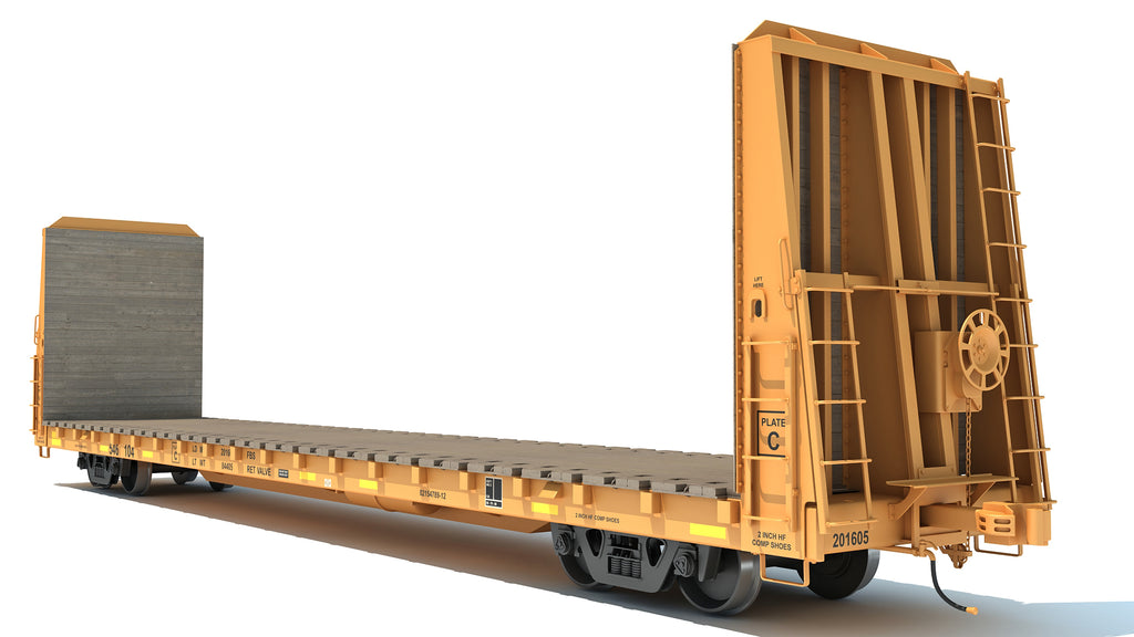 Bulkhead Flat Rail Car