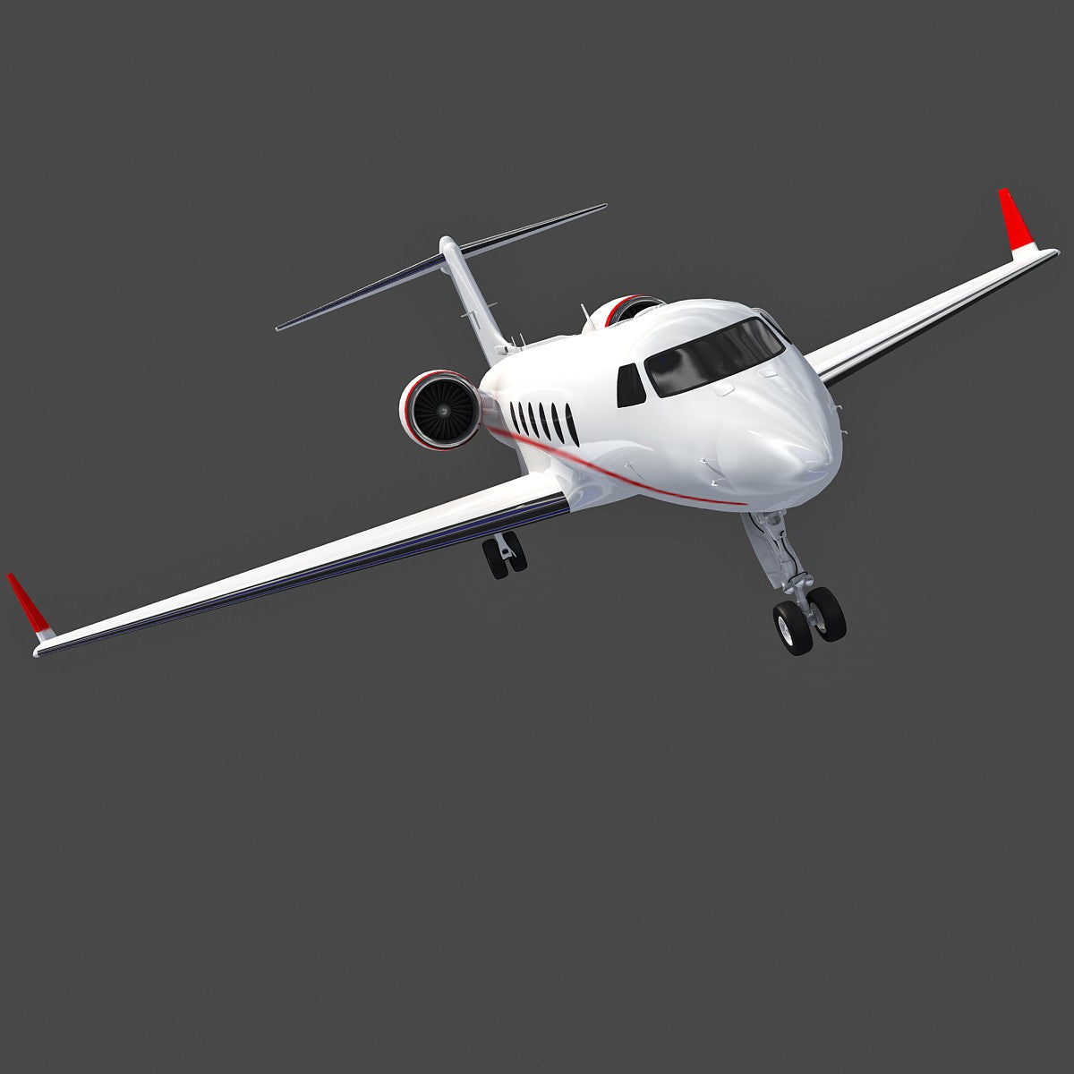 Business Jet Aircraft Gulfstream 3D Model