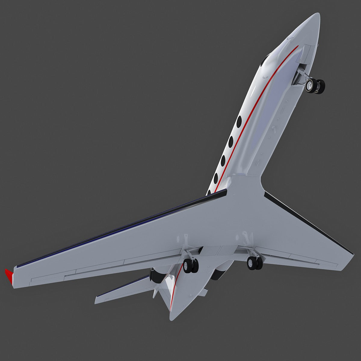 Business Jet Aircraft Gulfstream 3D Model
