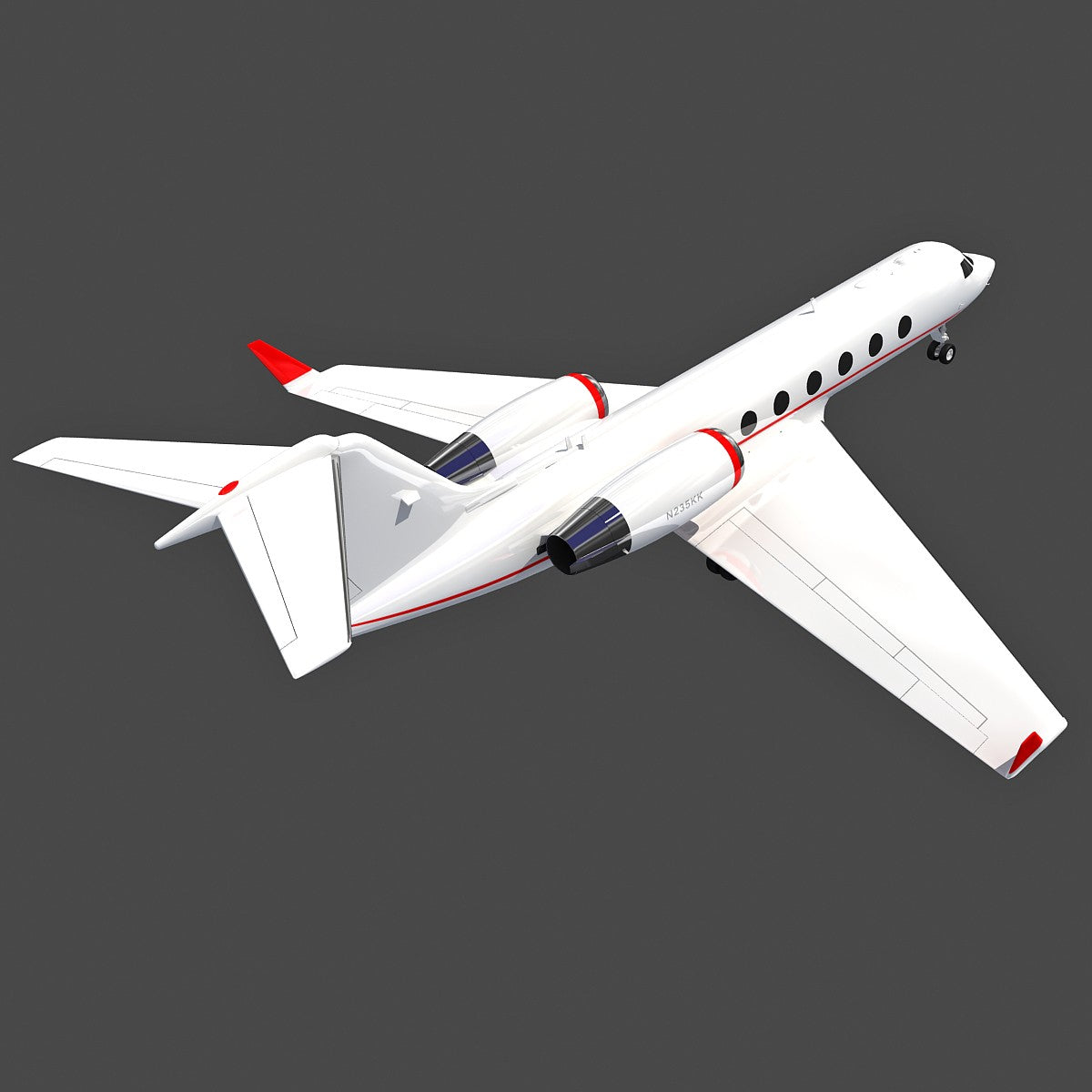 Business Jet Aircraft Gulfstream 3D Model