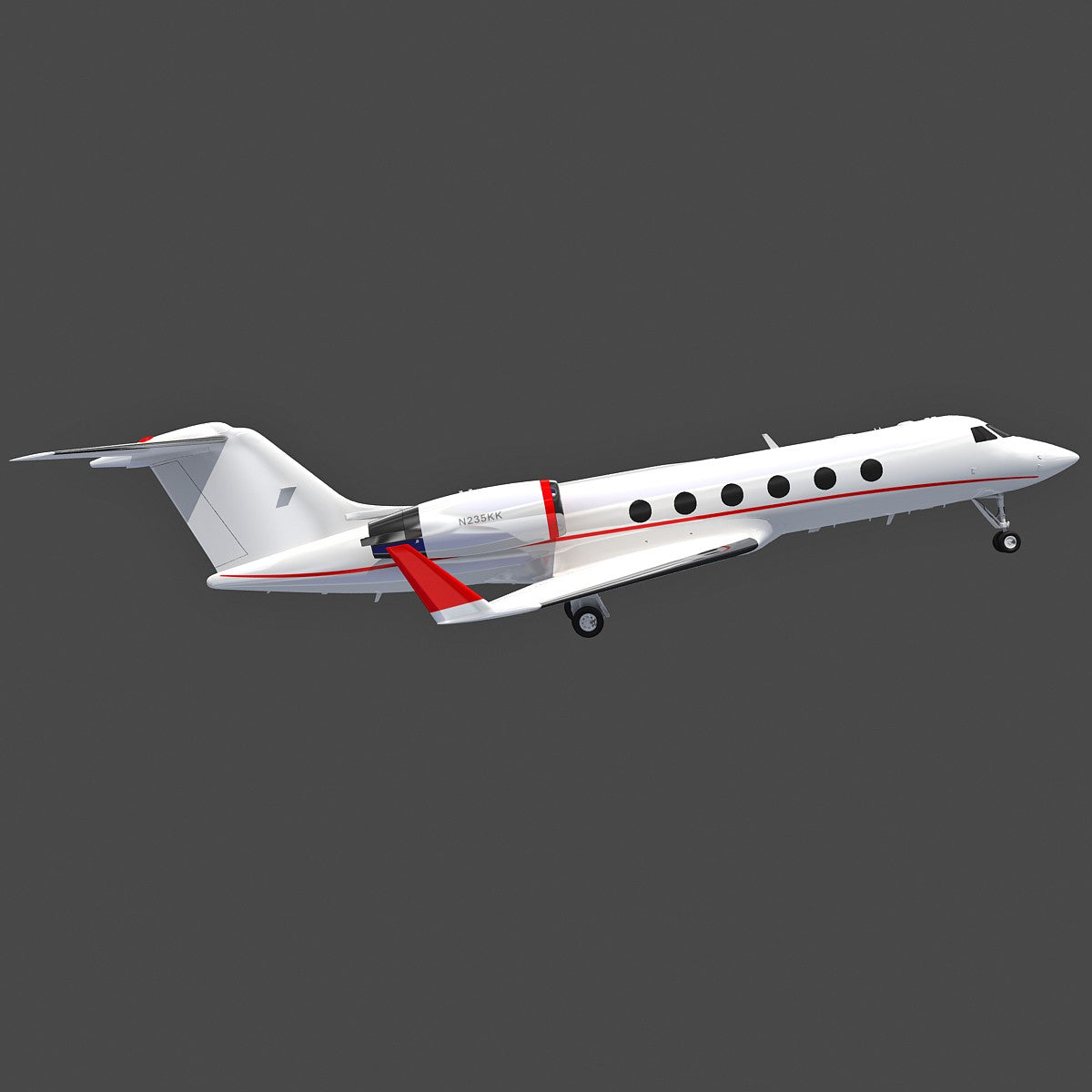 Business Jet Aircraft Gulfstream 3D Model