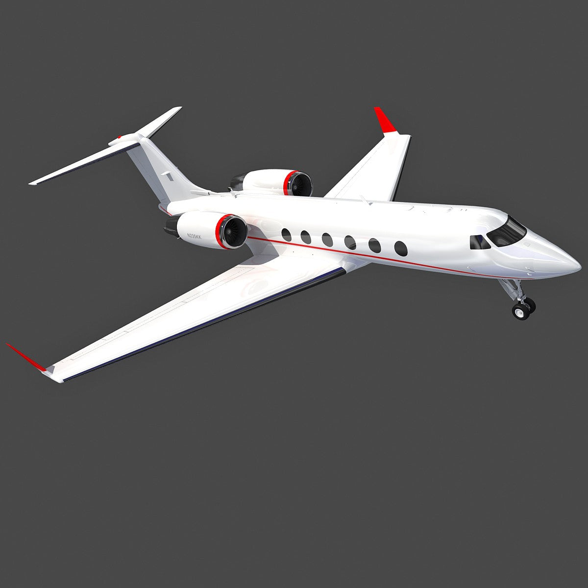 Business Jet Aircraft Gulfstream 3D Model