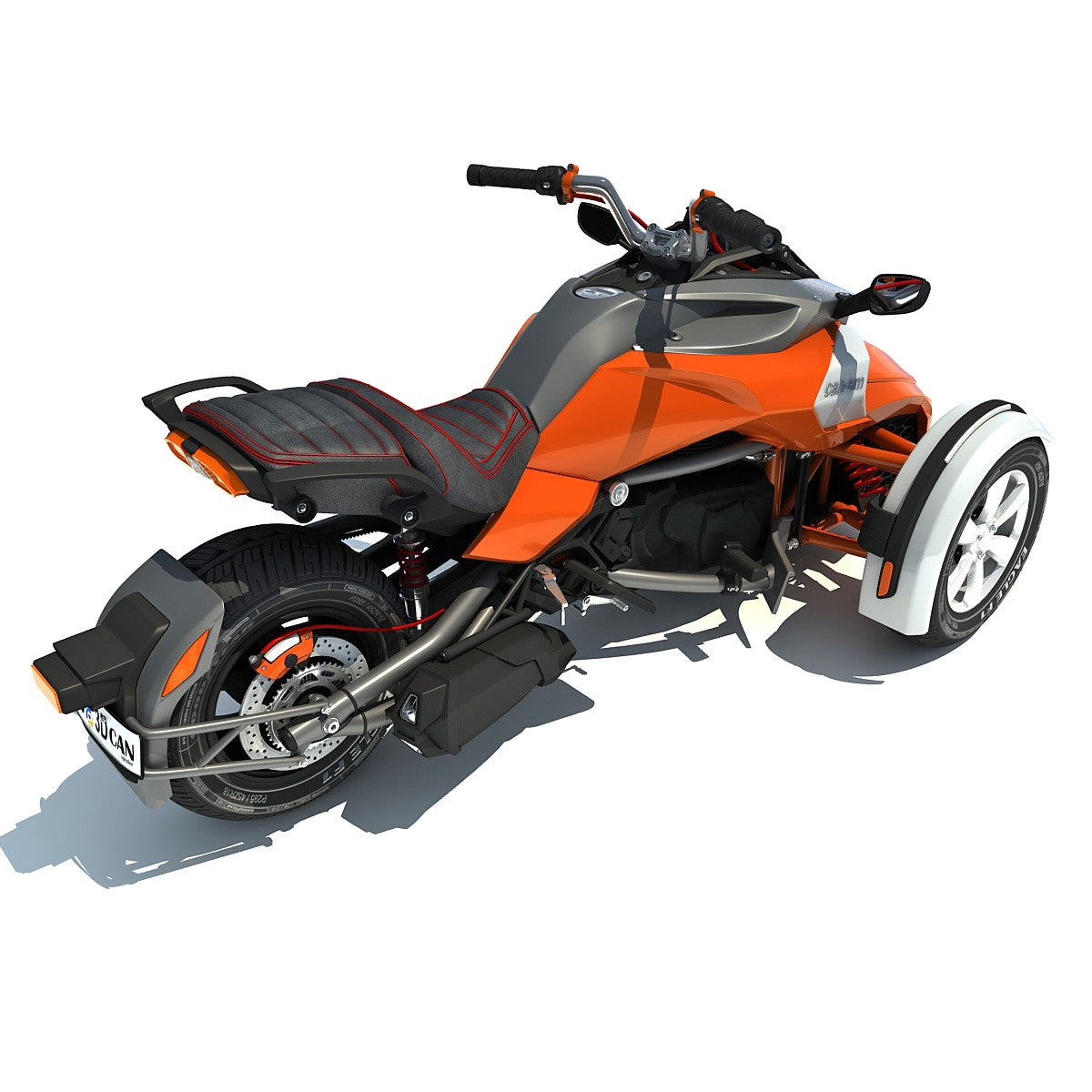 Can Am Spyder 3 Wheel Motorcycle Model 3D Horse