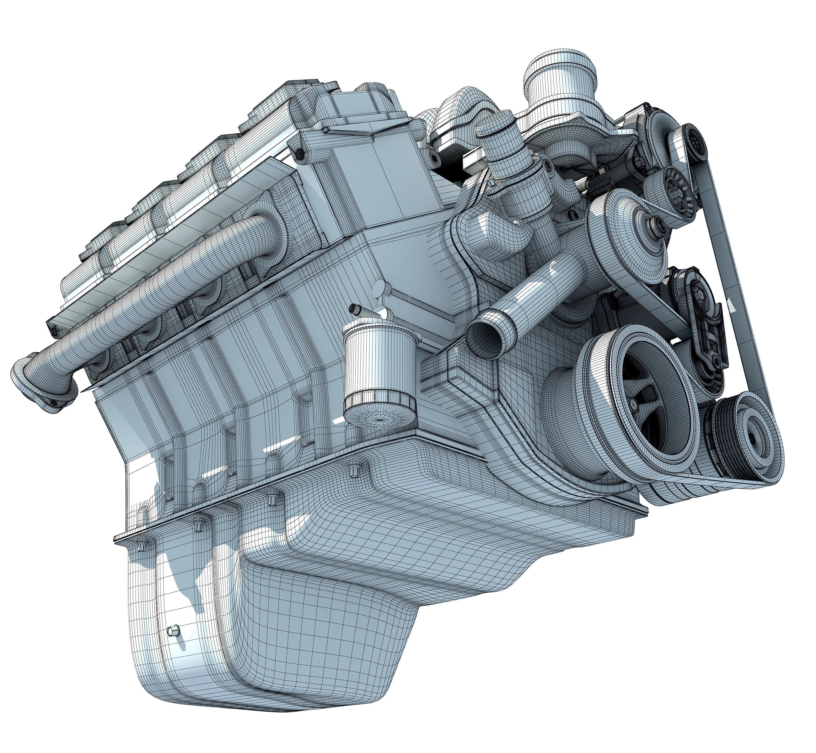 Car Engine - 3D model by 3DWALKABOUT (@3dwalkabout) [6c7f317]