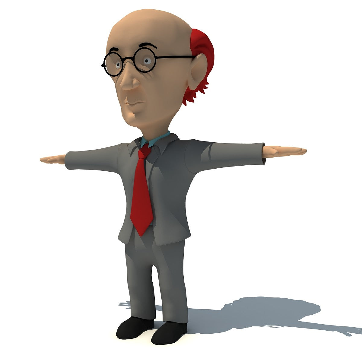 Cartoon Teacher 3D Model