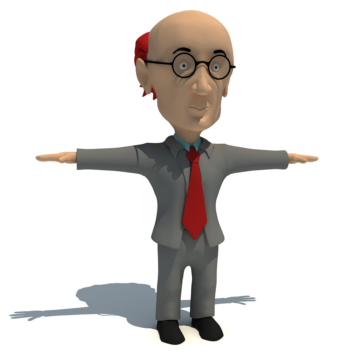 Cartoon Teacher 3D Model