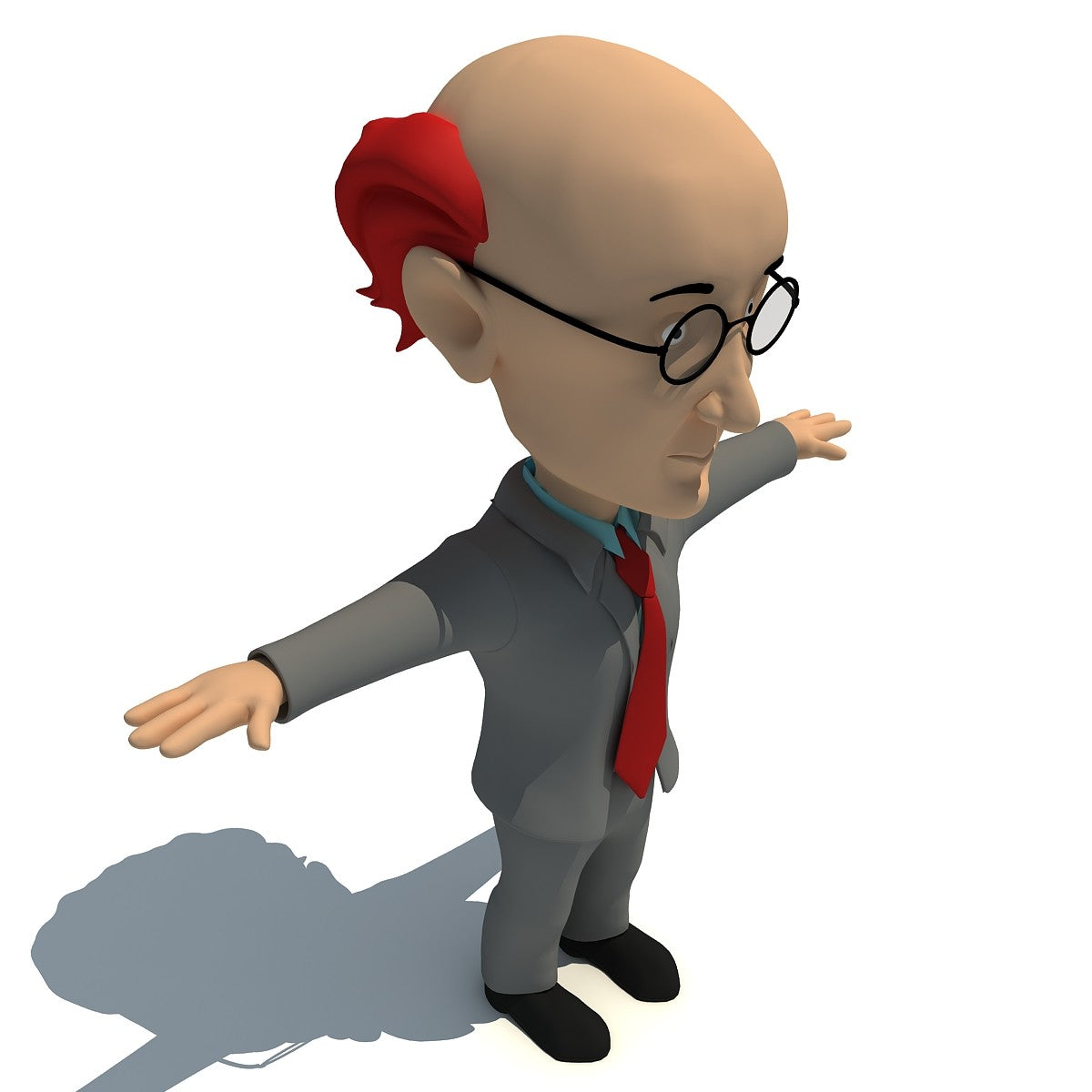 Cartoon Teacher 3D Model