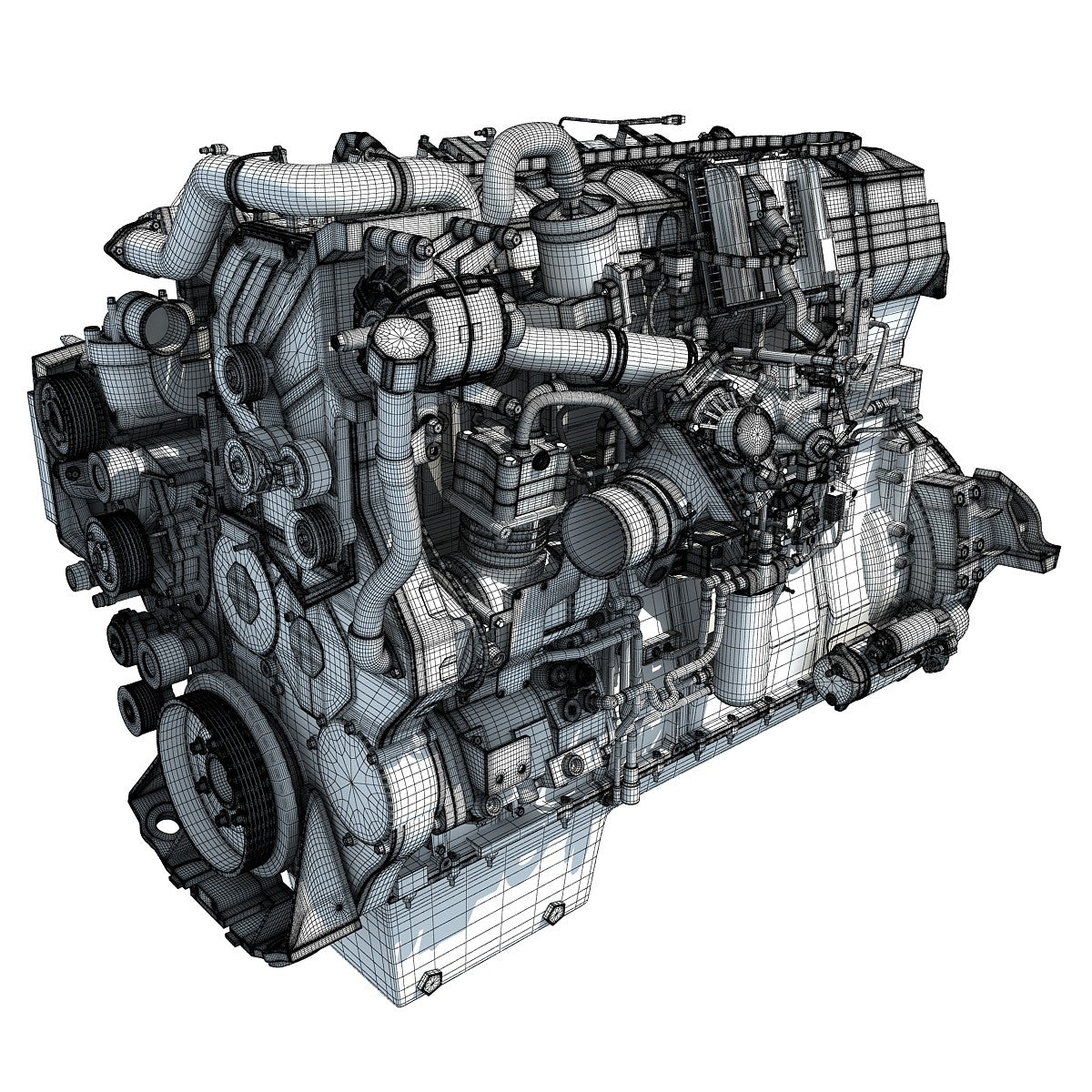 3D Truck Engine Models