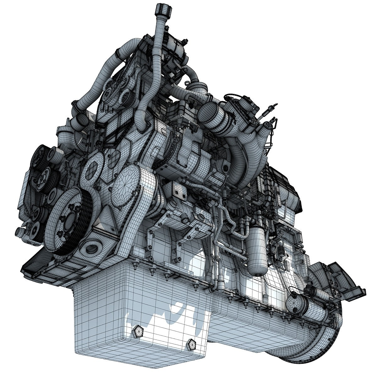 3D Truck Engine Models