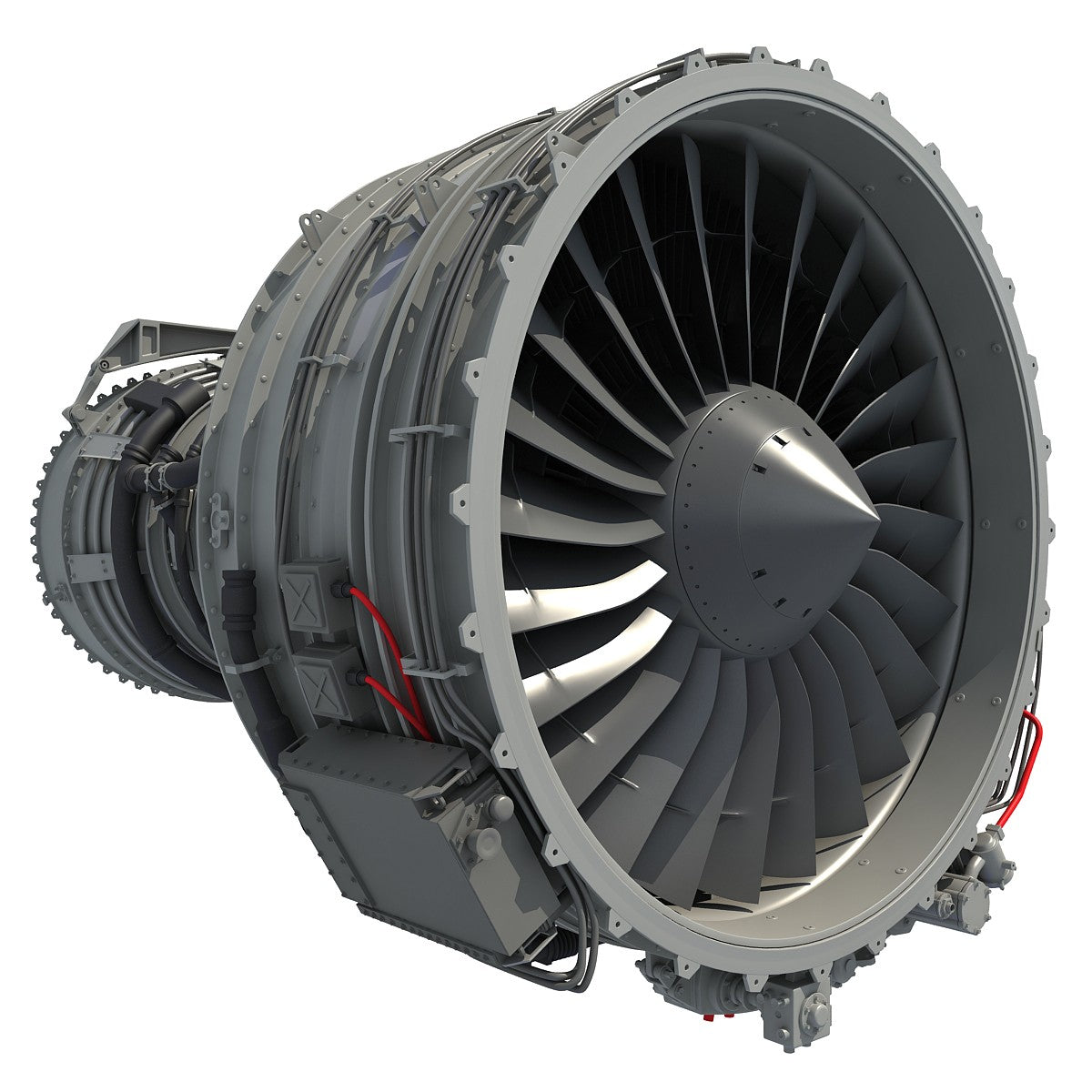 Turbofan Aircraft Engine 3D Model