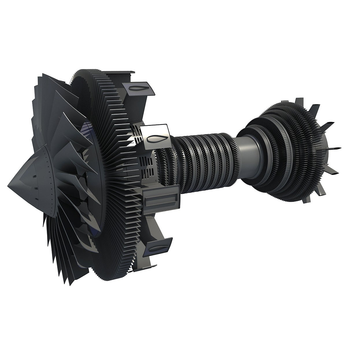 Turbofan Engine 3D Model