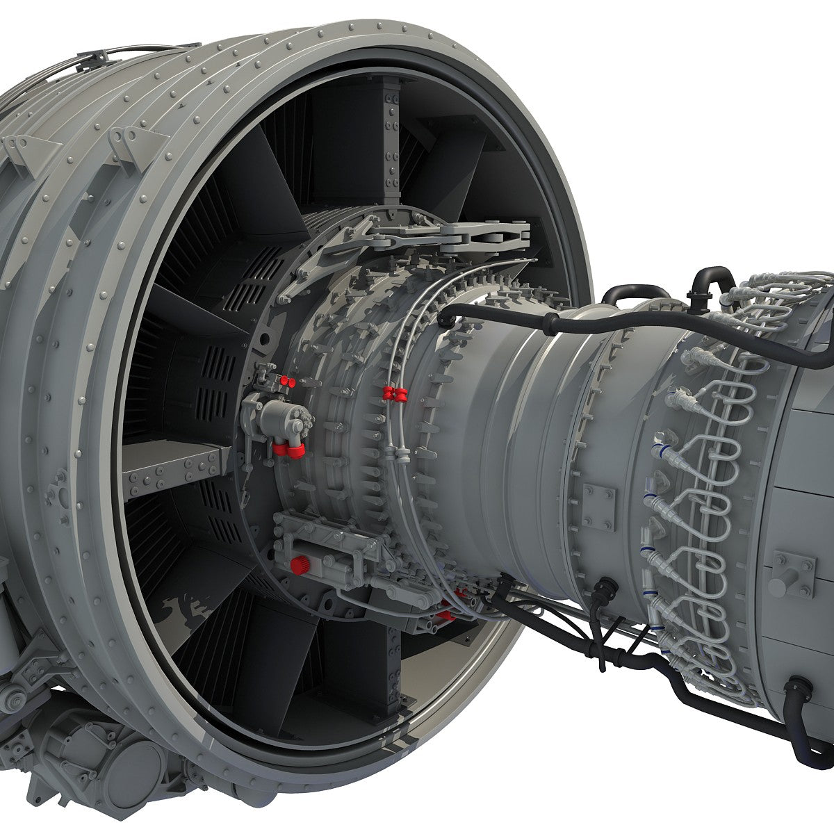 Turbofan Engine 3D Model