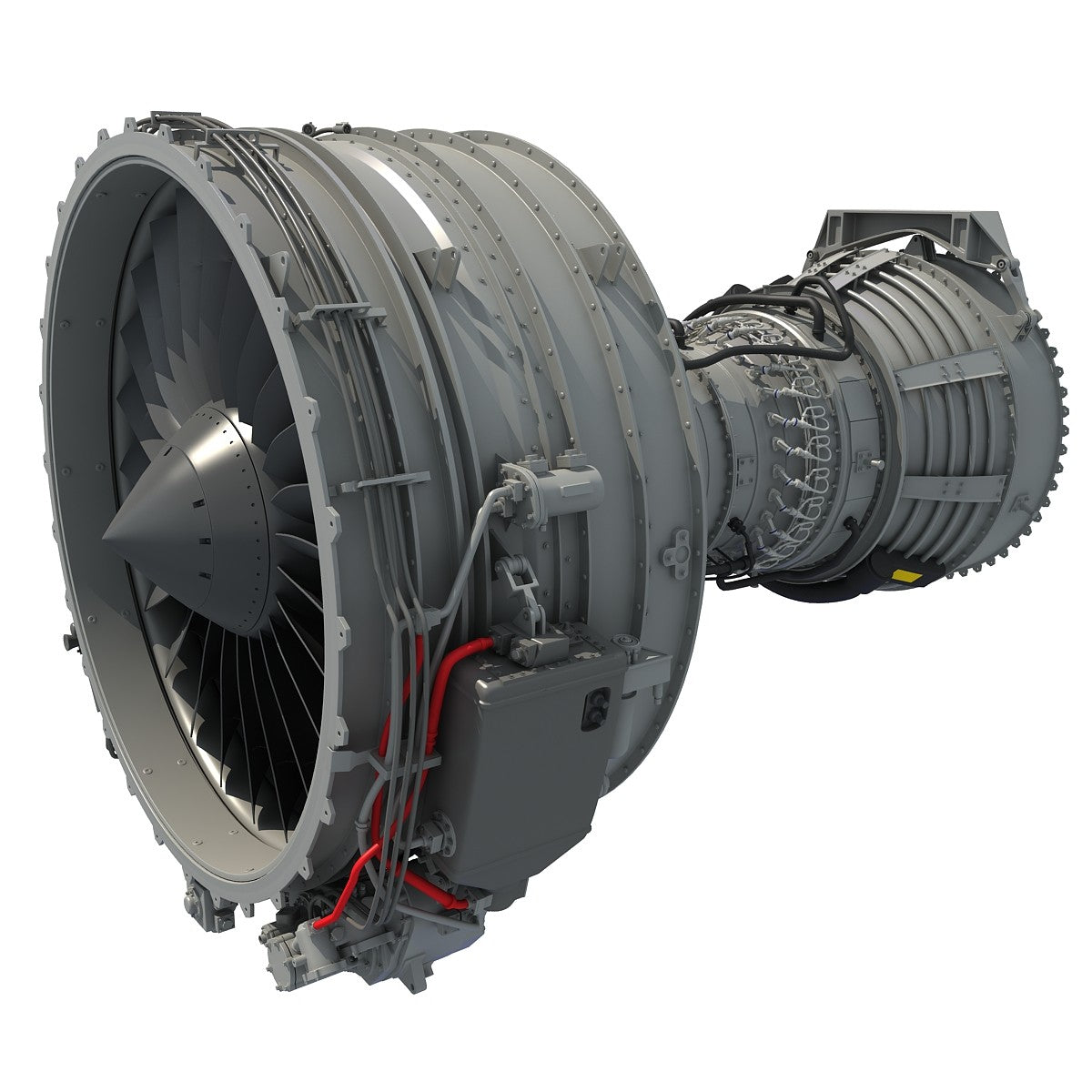 Turbofan Aircraft Engine 3D Model