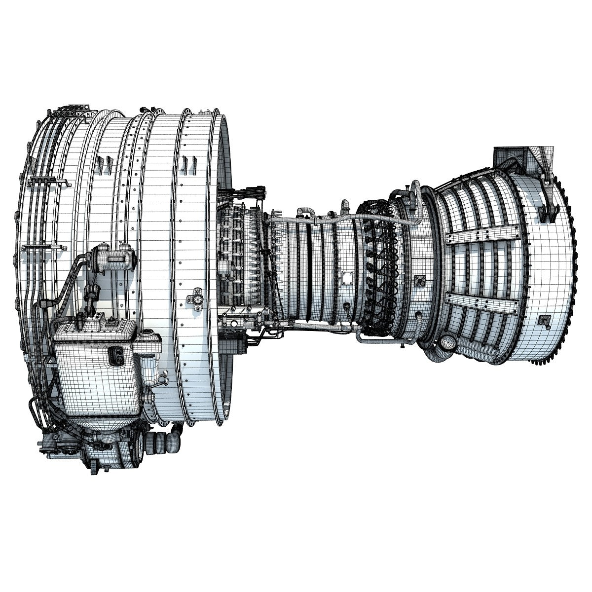 Turbofan Engine 3D Model