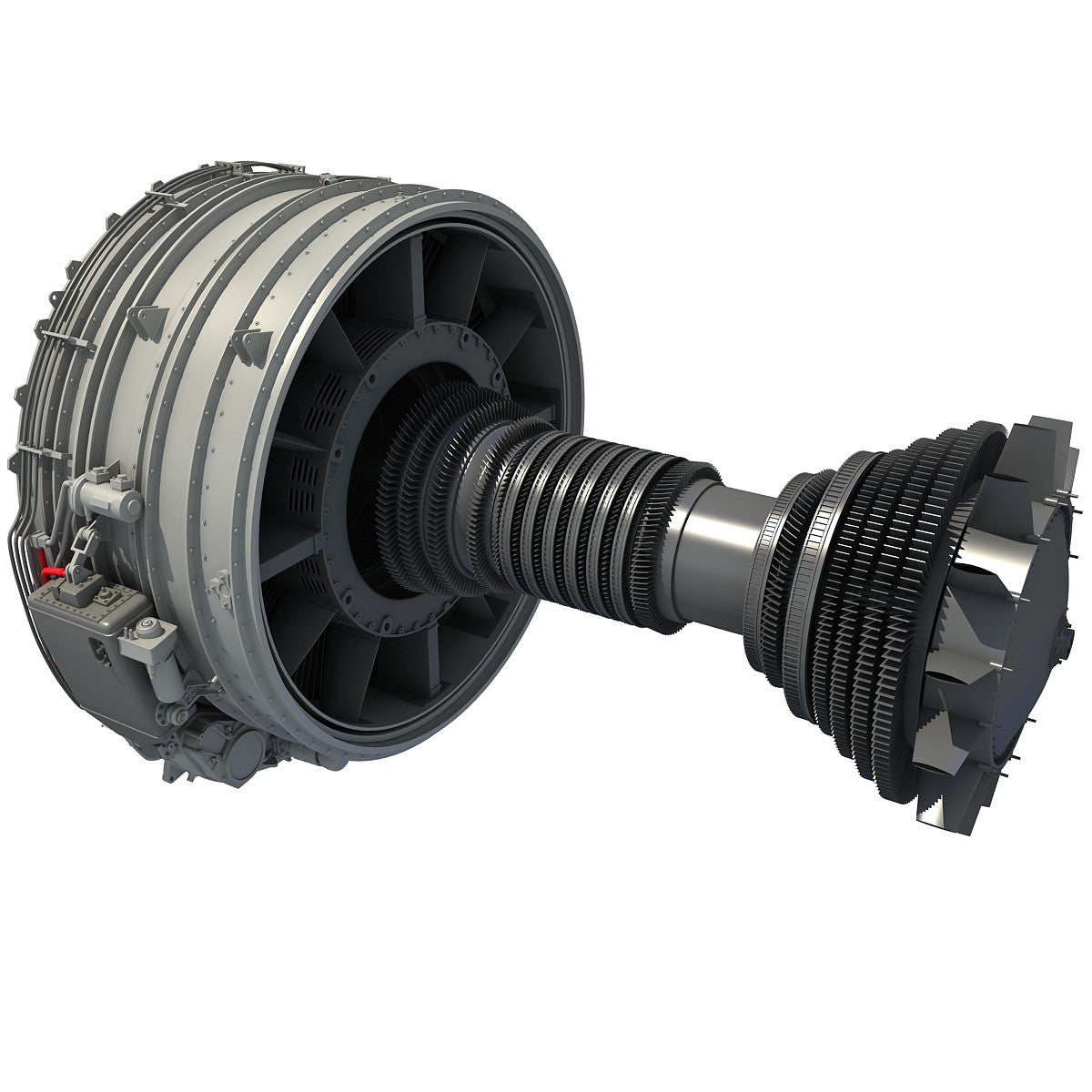 Turbofan Aircraft Engine 3D Model