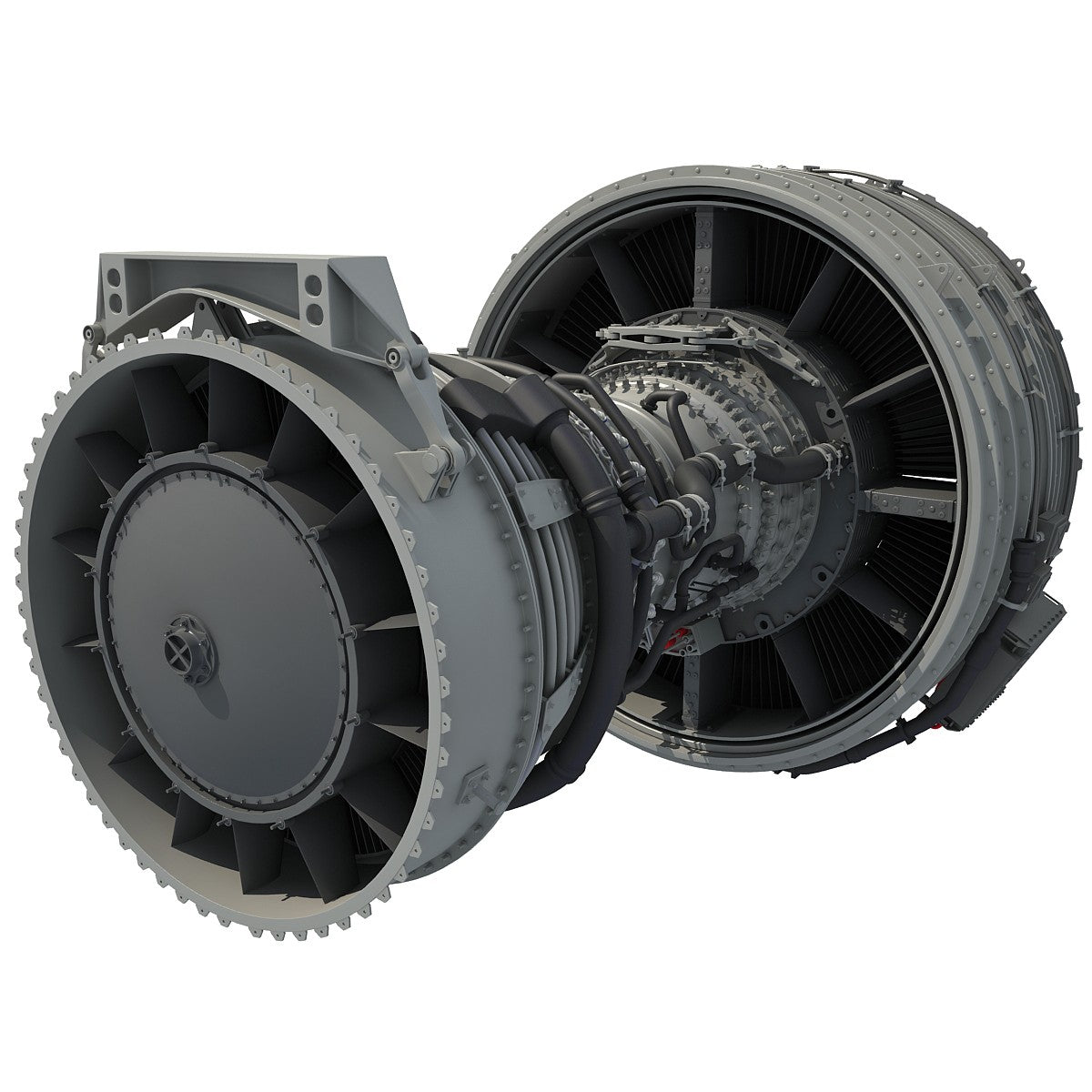 Turbofan Engine 3D Model