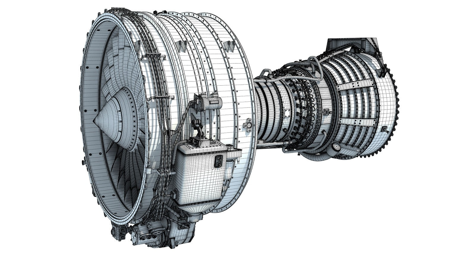 CFM56 Turbofan Engine 3D Model