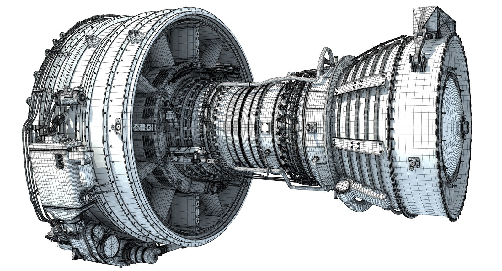CFM56 Turbofan Engine 3D Model