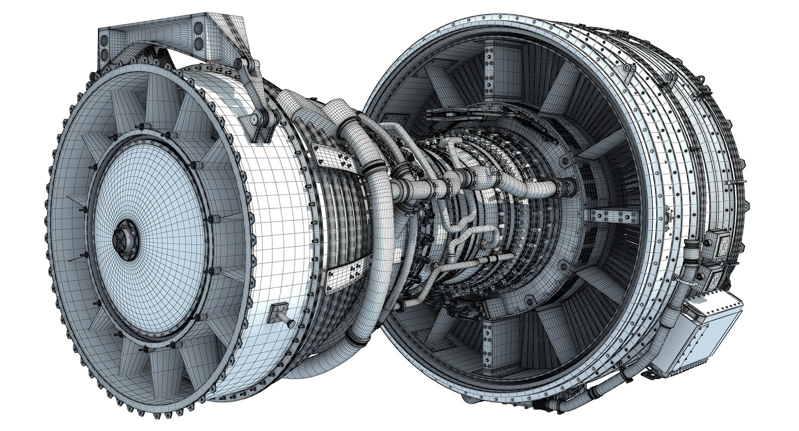 CFM56 Turbofan Engine 3D Model
