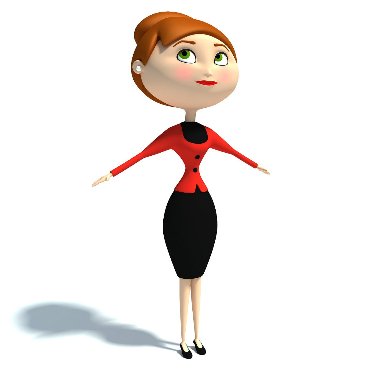 Woman Character Rigged 3D Model