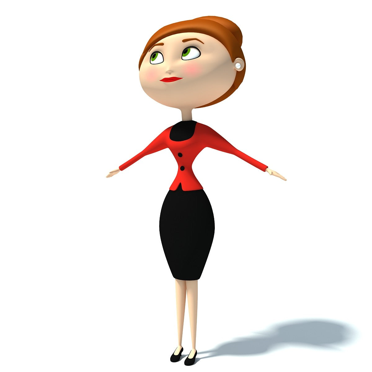 Woman Character Rigged 3D Model