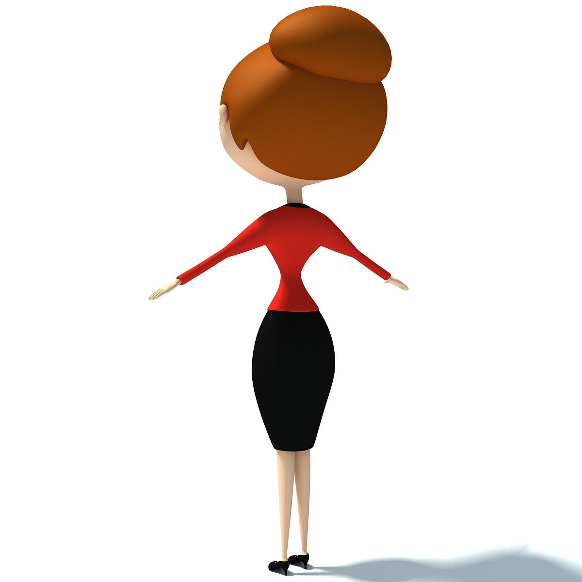 Woman Character Rigged 3D Model