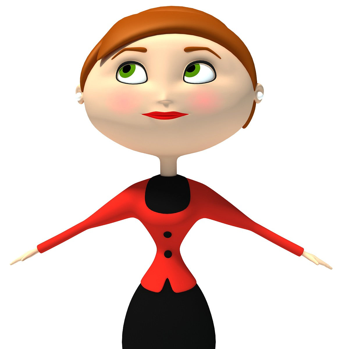 Cartoon Woman Character - Rigged