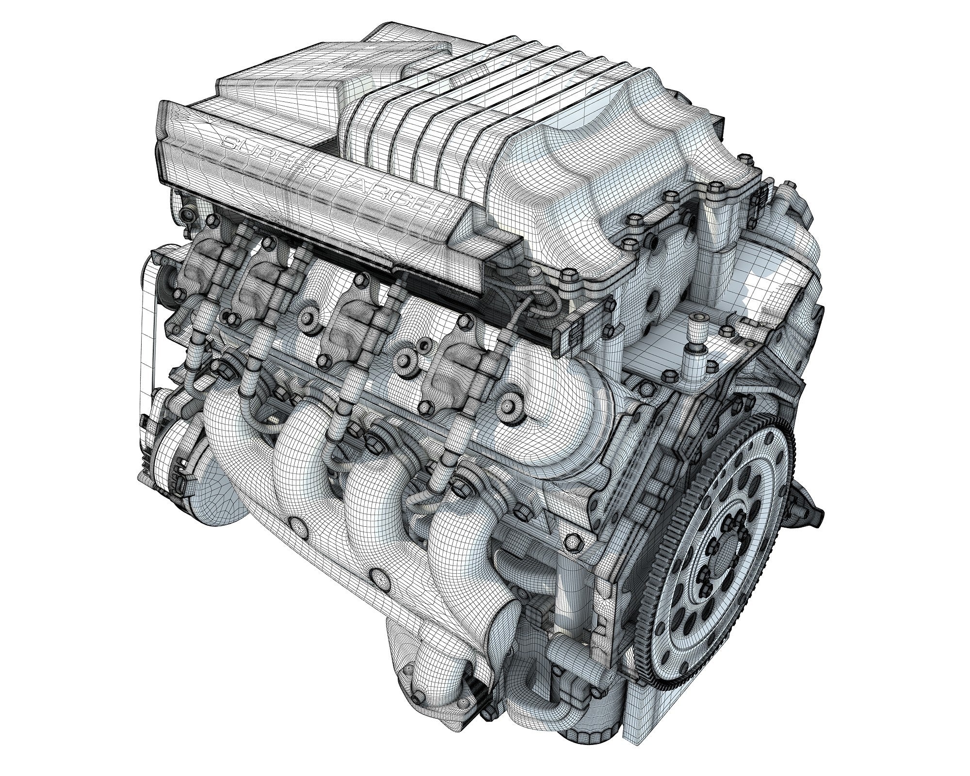 Chevrolet Camaro V8 3D Engine Model – 3D Horse