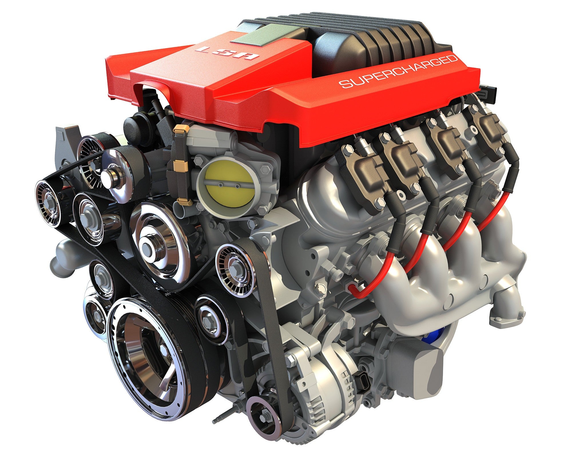 Chevrolet Camaro V8 3D Engine Model