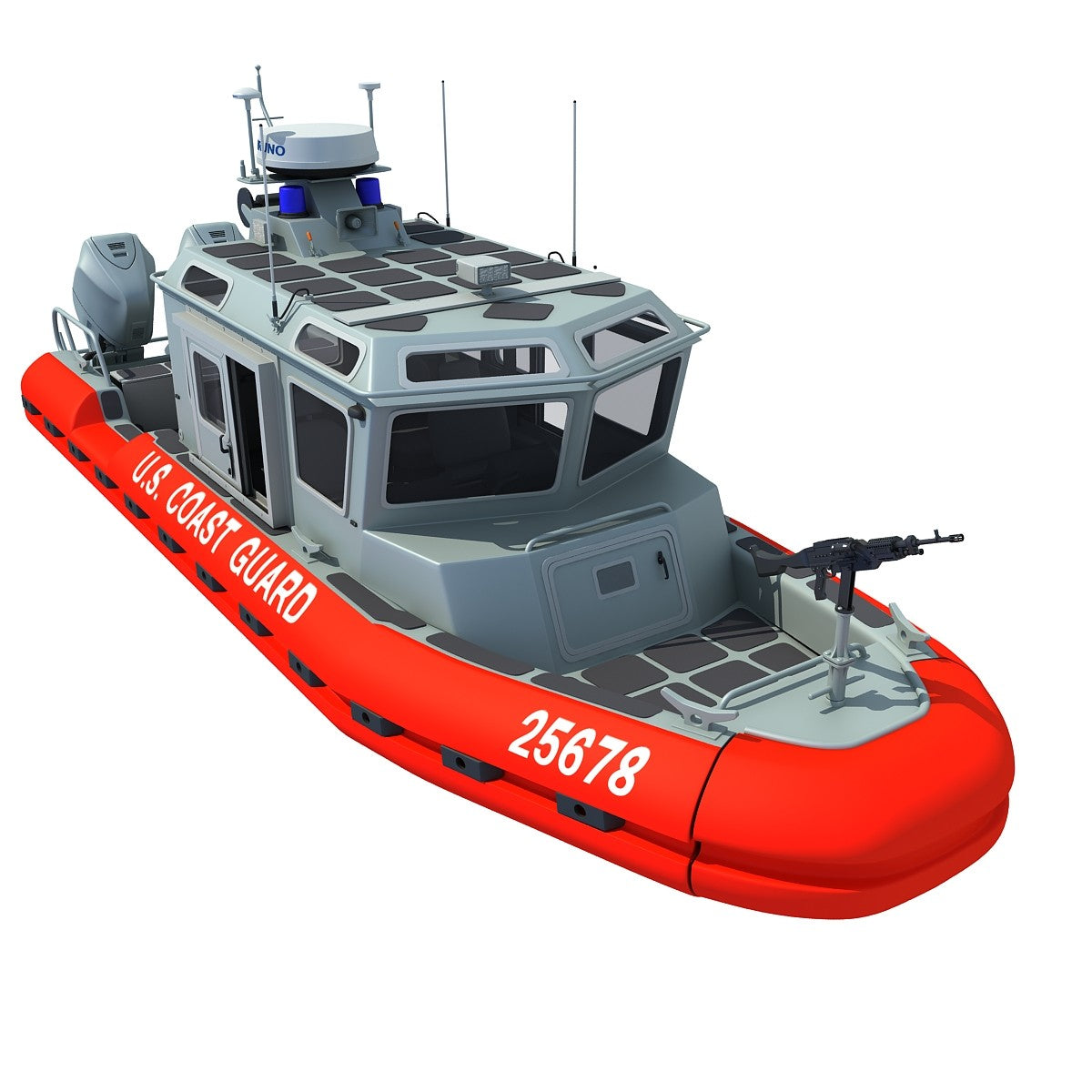 Coast Guard Defender Boat 3D Model