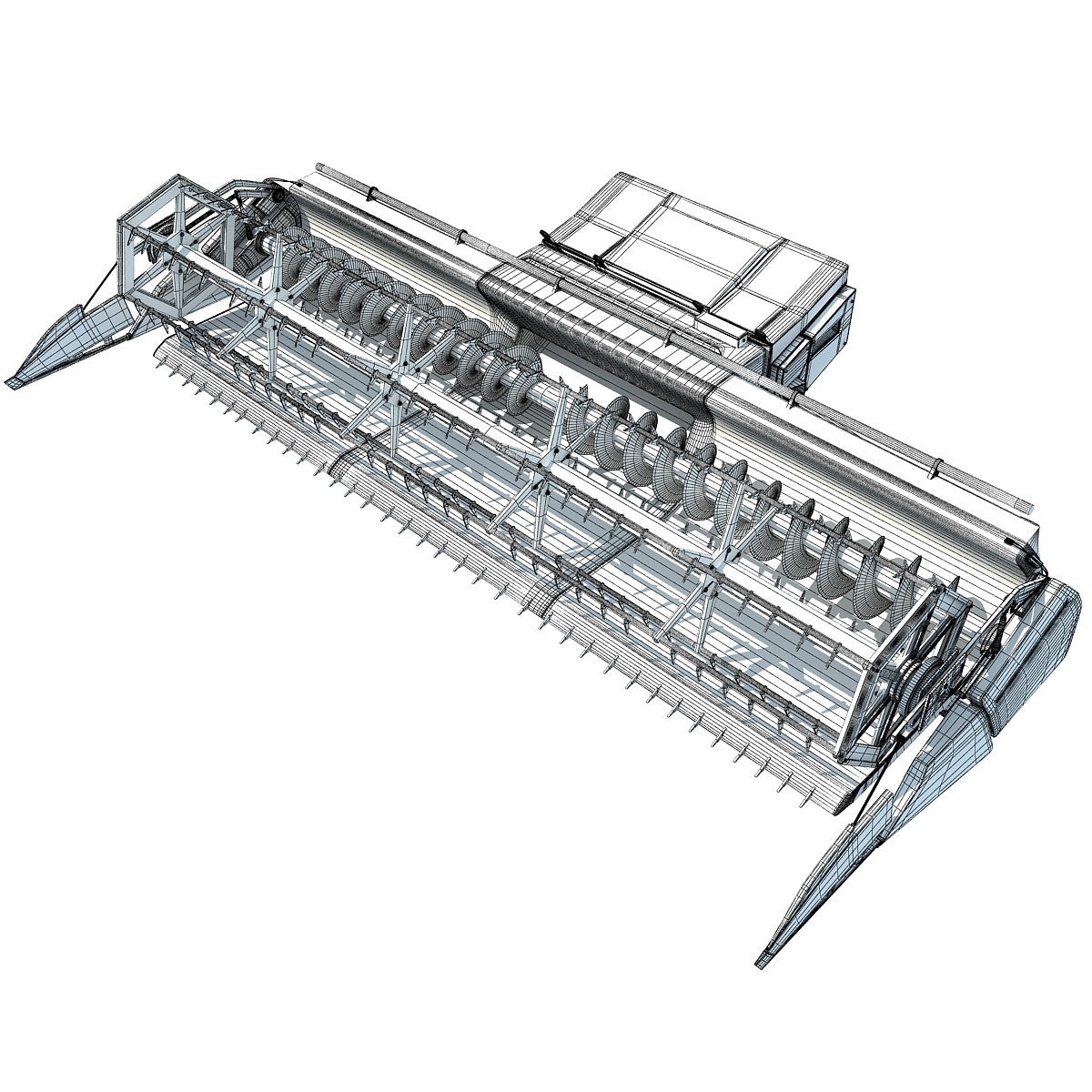 Combine Threshing 3D Model