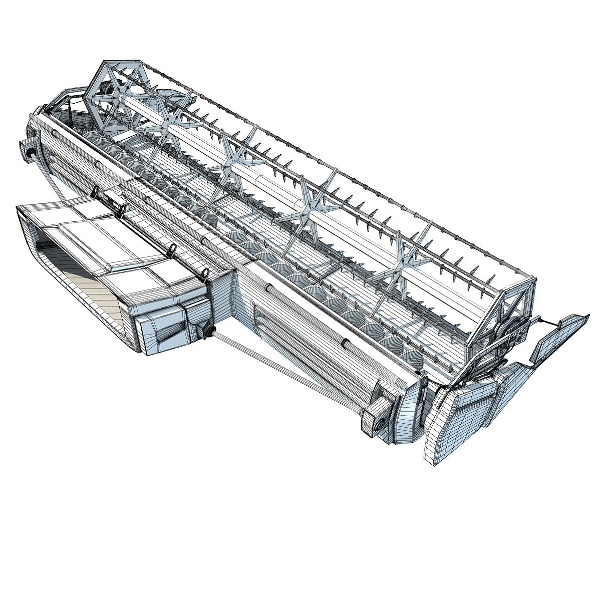 Combine Threshing 3D Model